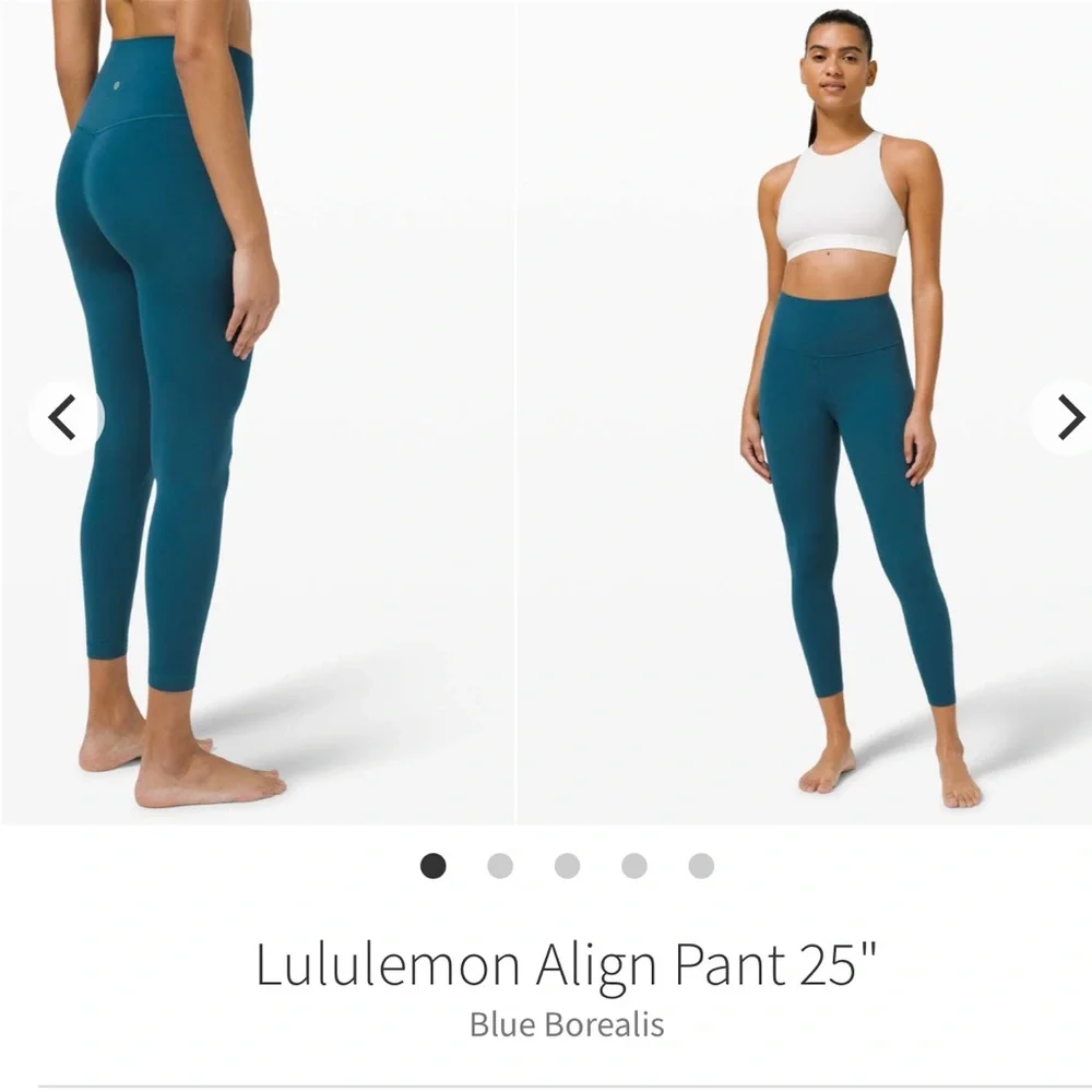 EUC Lululemon Align Pant 25" Blue Borealis size 20 women’s leggings - Picture 1 of 4